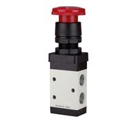 RIEGLER RIEGLER Distributeur 3/2 voies manuel M3 bouton champignon cran d'arrêt d'urgence NC G 1/8 Quantité:1