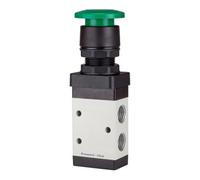 RIEGLER RIEGLER Distributeur 3/2 voies manuel M3 bouton champignon NC monostable G 1/4 vert Quantité:1