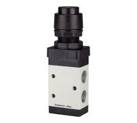 RIEGLER RIEGLER Distributeur 3/2 voies manuel M3 bouton poussoir NF monostable G 1/8 noir Quantité:1