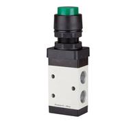 RIEGLER RIEGLER Distributeur 3/2 voies manuel M3 bouton poussoir NF monostable G 1/8 vert Quantité:1