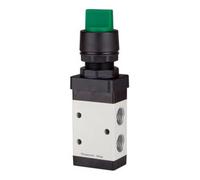 RIEGLER RIEGLER Distributeur 3/2 voies manuel M3 levier rotatif court NF monostable G 1/4 vert Quantité:1