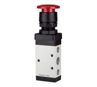 RIEGLER RIEGLER distributeur 5/2 voies manuel M5 bouton champignon monostable G 1/4 rouge Quantité:1