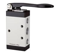 RIEGLER RIEGLER Electrovanne 5/2 à commande manuelle M5 levier long G 1/8 noir Quantité:1