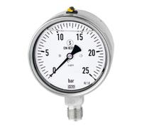 RIEGLER Riegler Glyzerinmano, acier CrNi, sécurité, G 1/2 bas, 0-16,0 bar, Ø100 Quantité:1