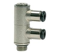 RIEGLER Riegler L-Multiprises 2 voies »click-clock«, pivotant, G 1/4 à Ø 6mm Quantité:1
