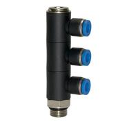 RIEGLER Riegler L-Multiprises « Série Bleue », 3 voies pivotantes, G 1/2 à Ø10mm Quantité:1