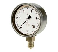 RIEGLER 102486-4024 Manomètre en acier CrNi, G 1/2 radial inférieur, -1/+1,5 bar, Ø 100, 1 pièce