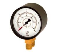 RIEGLER Riegler Manomètre de pression différentielle, 2x G 1/2 bas, parallèle, 0 - 1,0 bar, Ø 100, 1201 Quantité:1