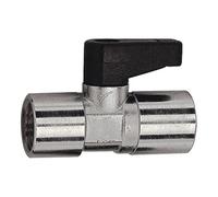 RIEGLER Riegler Mini-robinet à tournant sphérique, poignée tournante, laiton nickelé, Rp 3/8 IG Quantité:1