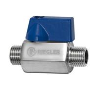 RIEGLER Riegler Mini-vanne à bille, acier inoxydable 1.4401, M/M, G 3/8, DN 10 Quantité:1