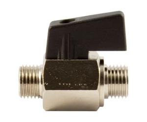 RIEGLER Riegler Mini-vanne à bille, surface lisse, MS nickelé, G 1/4 M, DN 8 Quantité:1