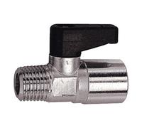 RIEGLER Riegler Mini-vanne à boule avec poignée tournante, laiton nickelé, R/Rp 1/8 AG/IG Quantité:1