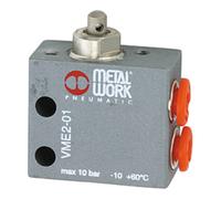 RIEGLER Riegler Mini-vanne miniature 3/2 voies, mécanique, tige, NO, 4 mm latéral Quantité:1