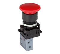 RIEGLER Riegler Minivanne 3/2, manuelle, bouton champignon, rappel d'urgence, NF, 4 mm latéral Quantité:1