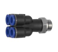 RIEGLER Riegler Multiprises « Série Bleue », 4 voies, rotatif, G 1/8 à Ø 4mm Quantité:1