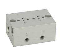 RIEGLER Riegler Plaque de base en série 2 fois, M5 pour mini électrovannes 15 mm Quantité:1