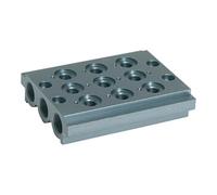 RIEGLER Riegler Plaque de base multiple pour valves de chemin, 3 positions de valve, G 1/4 Quantité:1