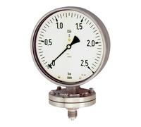 RIEGLER Riegler Plattenfedermano, chimie, G 1/2 radial bas, 0 - 6,0 bar, Ø 100 Quantité:1