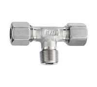 Raccord à visser en T - R 1/8 A - Diamètre extérieur : 8 mm - PN max. 315 bar - Acier inoxydable 1.4571
