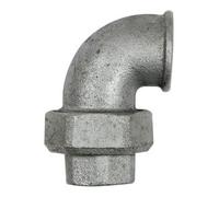 RIEGLER Riegler Raccord coude 96 FF/FF, Rp 1 1/2, fonte malléable noire Quantité:1