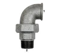 RIEGLER Riegler Raccord coudé 97 M/F, Rp 1 1/4, R 1 1/4, fonte malléable noire Quantité:1