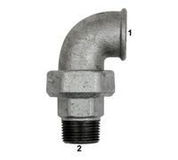 RIEGLER Riegler Raccord coudé 98, M/F, Rp 1, R 1, fonte malléable noire Quantité:1