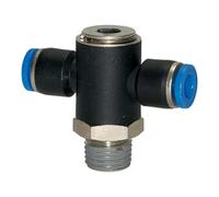 RIEGLER Riegler Raccord en T à visser « Série bleue », rotatif, R 1/8 ext., Ø 6 mm Quantité:1