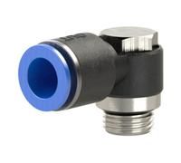 RIEGLER Riegler Raccord L emboîtable « Série Bleue » pivotant, G3/8 ext., max.15 Ø10mm Quantité:1