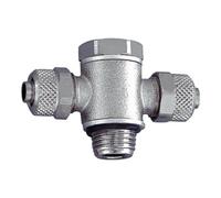 RIEGLER Riegler Raccord pivotant en T, joint torique, G 1/8 a., tuyau 8/6, MS chromé Quantité:1
