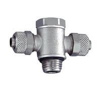 RIEGLER Riegler Raccord pivotant en T, joint torique, M5 ext., tuyau 6/4, MS nickelé Quantité:1