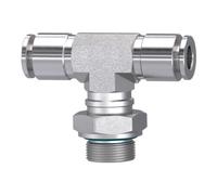 RIEGLER Riegler Raccord T emboîtable rotatif, G 3/8 ext., Ø tuyau 10, ES 1.4404 Quantité:1