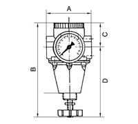 RIEGLER Riegler Régulateur de pression constant avec manomètre, BG 1, G 1/4, 0,5 - 16 bar Quantité:1
