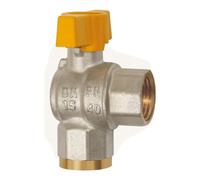 RIEGLER Riegler Robinet à boisseau sphérique angle, EN 331, MS verni, IG/IG, Rp 1, DN 25 Quantité:1