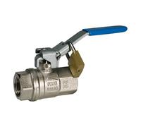RIEGLER Riegler Robinet à boisseau sphérique de sécurité verrouillable sans ventilation, MS nickelé Rp 3/4 Quantité:1