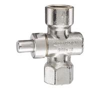 RIEGLER Riegler Robinet-poussoir manomètre, G 1/2, en laiton nickelé Quantité:1