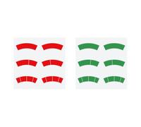 RIEGLER Riegler Set d'autocollants, arcs de cercle rouges et verts, Ø-100, pour manomètre Quantité:1