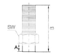 RIEGLER Riegler Silencieux, acier inoxydable 1.4401, G 3/8, SW 19 Quantité:1