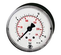 RIEGLER RIEGLER Standardmano G 1/8 centré à l'arrière 0 - 16,0 bar/230 psi Diamètre 40 mm Quantité:1