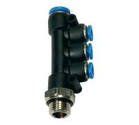 RIEGLER Riegler T-collecteur multiple « Série bleue » pivotant, G 3/8 extérieur, Ø 1x10 Quantité:1