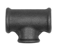 RIEGLER Riegler Té 130, réduit, Rp 1/2, Rp 3/8, Rp 1/2, fonte malléable noire Quantité:1