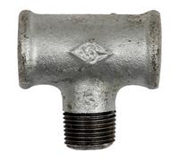 RIEGLER Riegler Té 133, FI/ME/FI, Rp 3/8, fonte malléable noire galvanisée feu Quantité:1