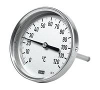 RIEGLER Riegler Thermomètre bimétallique, haute qualité, L1=63/L2=43, Ø 100, 0°C à 160°C Quantité:1