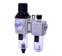RIEGLER Riegler Unité d'entretien 2 pcs »GA-mini«, PC, BG 200, G1/8, 1,5-9 bar, H Quantité:1