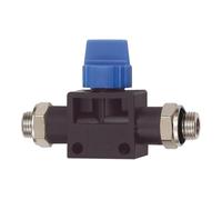 RIEGLER Riegler Vanne 3/2 voies « Série Bleue », AG/AG G 1/2x3/8 Plastique/Laiton nickelé Quantité:1