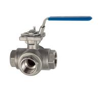 RIEGLER Riegler Vanne à bille 3 voies, perçage en L, inox 1.4408, G 2, DN 50, 11081 H-ES Quantité:1