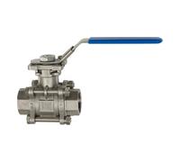 RIEGLER Riegler Vanne à bille inox, 3 pièces, longueur selon DIN 3202-M3, G 1/2 Quantité:1