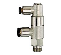 RIEGLER Riegler Vanne d'arrêt actionnée pneumatiquement, G 3/8, raccord rapide 8/4 Quantité:1