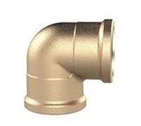 RIEGLER WST20MS90II Raccord coudé en laiton brut 90° intérieur/intérieur, filetage G 2", pression de fonctionnement 16 bar