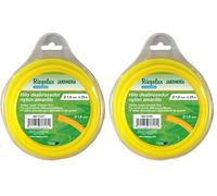 Riegolux 107637 Fil de débroussailleuse en Nylon Rond, Jaune, 1,6 mm x 25 m (Lot de 2)