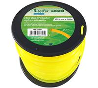 RIEGOLUX 107642 Fil de débroussailleuse en Nylon Rond, Jaune, 2,4 mm x 100 m